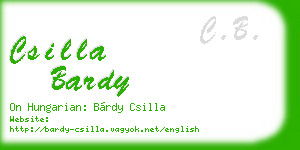 csilla bardy business card