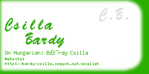 csilla bardy business card